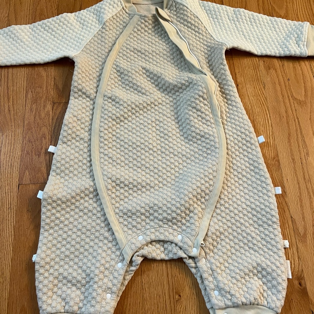 Cozy Cream Kids One Piece Little spud sleep sack pajamas blanket
